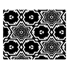 Black And White Pattern Background Structure Two Sides Premium Plush Fleece Blanket (large)