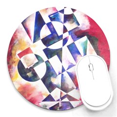 Abstract Art Work 1 Round Mousepad