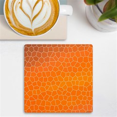 Orange Mosaic Structure Background Uv Print Square Tile Coaster 