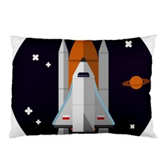 Rocket Space Universe Spaceship Pillow Case (two Sides)