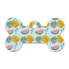 Summer Pattern Texture Vibes Dog Tag Bone (one Side)