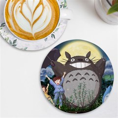 Illustration Anime Cartoon My Neighbor Totoro Uv Print Round Tile Coaster