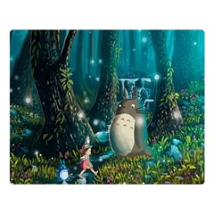 Anime My Neighbor Totoro Jungle Natural Two Sides Premium Plush Fleece Blanket (large)
