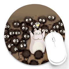 Cute Anime Scenery Artwork Fanart Round Mousepad