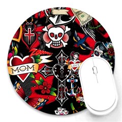 Graffiti Tatoo Skate Art Boom Round Mousepad