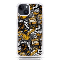 Boom Bang Art Crazy Drawing Graffiti Hello Retro Sayings Yellow Iphone 14 Tpu Uv Print Case
