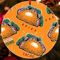 Seamless Pattern With Taco Uv Print Acrylic Ornament Round