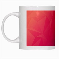 Color Triangle Geometric Textured White Mug