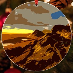 Scotland Monti Mountains Mountain Uv Print Acrylic Ornament Round