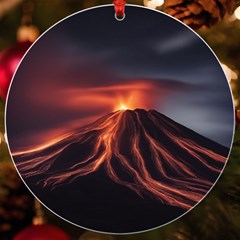 Volcanic Eruption Uv Print Acrylic Ornament Round