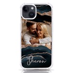 Personalized Marble Photo Name Phone Case iPhone 14 TPU UV Print Case Front