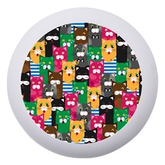 Cat Funny Colorful Pattern Dento Box With Mirror