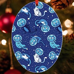 Cat Astronaut Space Suit Pattern Uv Print Acrylic Ornament Oval
