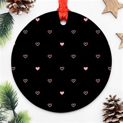 Heart, Background Round Ornament (two Sides)