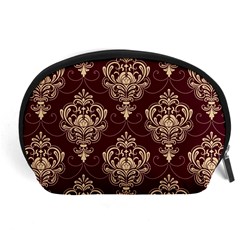 Vintage Floral Pattern, Purple Vintage Accessory Pouch (large)
