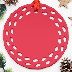 Pink, Color, Background, Monochromic, Minimalism Ornament (round Filigree)
