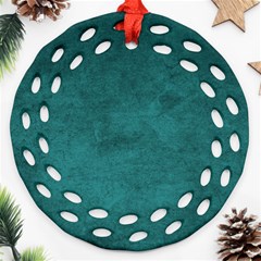Background Green Round Filigree Ornament (two Sides)