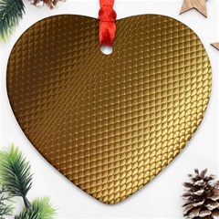Gold, Golden Background ,aesthetic Heart Ornament (two Sides)