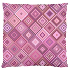 Pink Retro Texture With Rhombus, Retro Backgrounds Large Cushion Case (one Side)