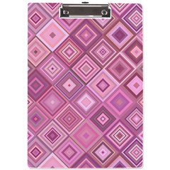 Pink Retro Texture With Rhombus, Retro Backgrounds A4 Acrylic Clipboard