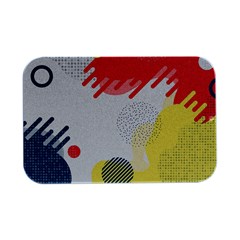 Red White Blue Retro Background, Retro Abstraction, Colored Retro Background Open Lid Metal Box (silver)  
