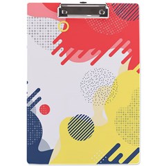 Red White Blue Retro Background, Retro Abstraction, Colored Retro Background A4 Acrylic Clipboard