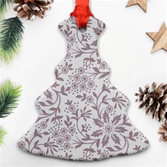 Retro Floral Texture, Beige Floral Retro Background, Vintage Texture Ornament (christmas Tree) 