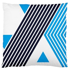 Blue Lines Background, Retro Backgrounds, Blue Large Cushion Case (one Side)
