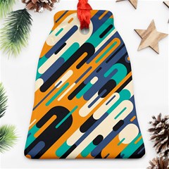 Abstract Rays, Material Design, Colorful Lines, Geometric Bell Ornament (two Sides)