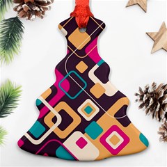 Colorful Abstract Background, Geometric Background Ornament (christmas Tree) 
