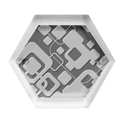 Colorful Abstract Background, Geometric Background Hexagon Wood Jewelry Box