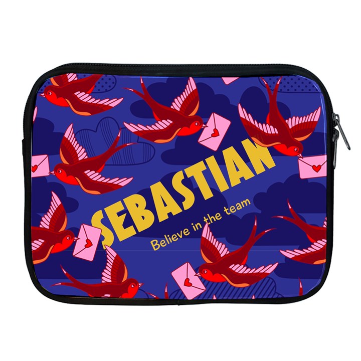 Bird and love letters Personalised Name Apple iPad Zipper Case