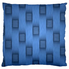 Blue Pattern Texture Large Cushion Case (one Side)