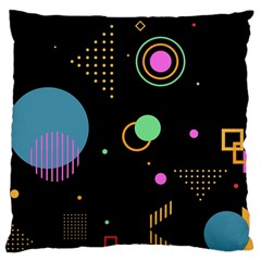 Colartive, Aesthetic, Amoled, Black, Colorful, Desenho Large Cushion Case (two Sides)