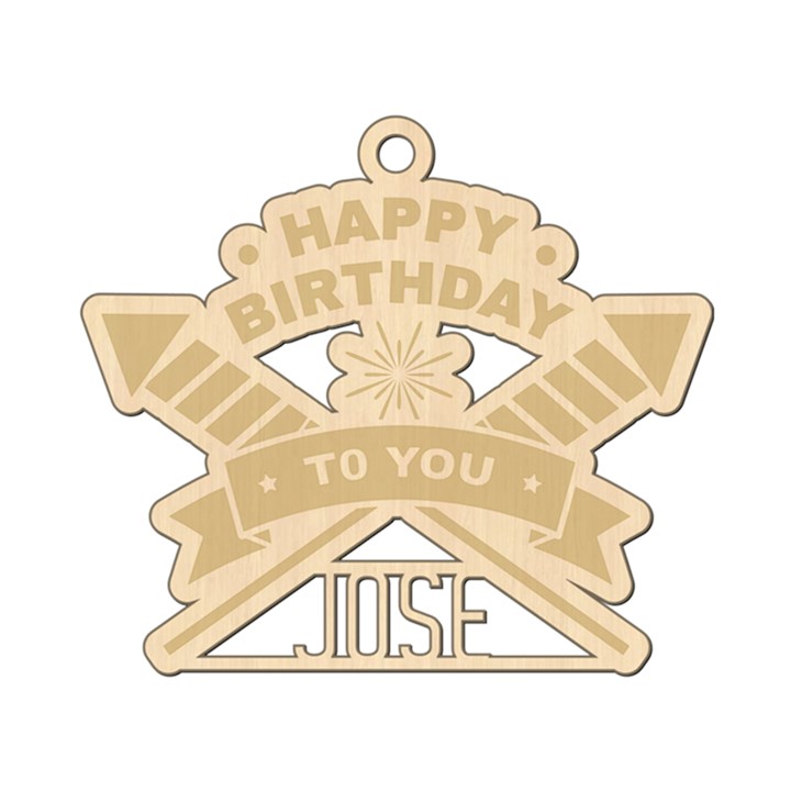 Personalized Happy Birthday Wood Ornament Wood Ornament