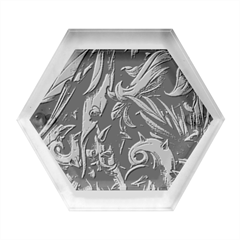 Colorful Floral Patterns, Abstract Floral Background Hexagon Wood Jewelry Box