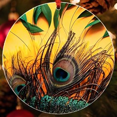 Sunset Illustration Water Night Sun Landscape Grass Clouds Painting Digital Art Drawing Uv Print Acrylic Ornament Round