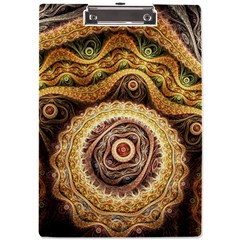 Fractals, Floral Ornaments, Waves A4 Acrylic Clipboard