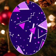 Triangles, Triangle, Colorful Uv Print Acrylic Ornament Oval