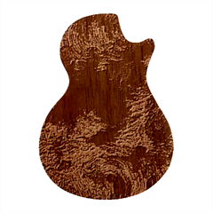 Abstract Painting Colorful Guitar Shape Wood Guitar Pick Holder Case And Picks Set
