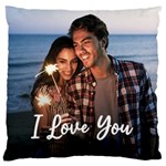 Personalized Couple Photo Cushion Standard Premium Plush Fleece Cushion Case (Two Sides) Front