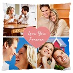 Personalized Love Couple Photo Name Baby Flannel Cushion 16  Baby Flannel Cushion Case (Two Sides) Front
