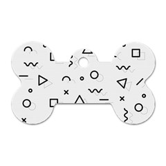 Memphis Pattern Dog Tag Bone (one Side)