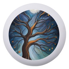 Tree Branches Mystical Moon Expressionist Oil Painting Acrylic Painting Abstract Nature Moonlight Ni Dento Box With Mirror