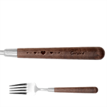 Personalized Heart Name Stainless Steel Fork with wooden Handle  Stainless Steel Fork With Wooden Handle Fork