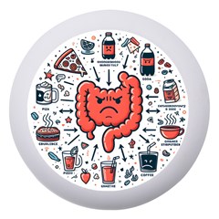 Health Gut Health Intestines Colon Body Liver Human Lung Junk Food Pizza Dento Box With Mirror