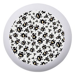 Bacteria Virus Monster Pattern Dento Box With Mirror