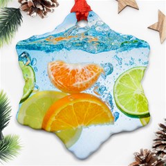 Fruits, Fruit, Lemon, Lime, Mandarin, Water, Orange Ornament (snowflake)