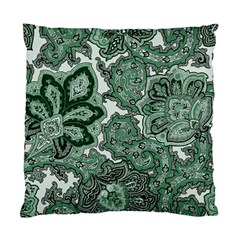 Green Ornament Texture, Green Flowers Retro Background Standard Cushion Case (one Side)