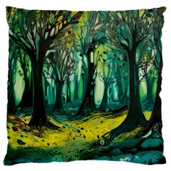 Trees Forest Mystical Forest Nature Junk Journal Landscape Nature 16  Baby Flannel Cushion Case (two Sides)